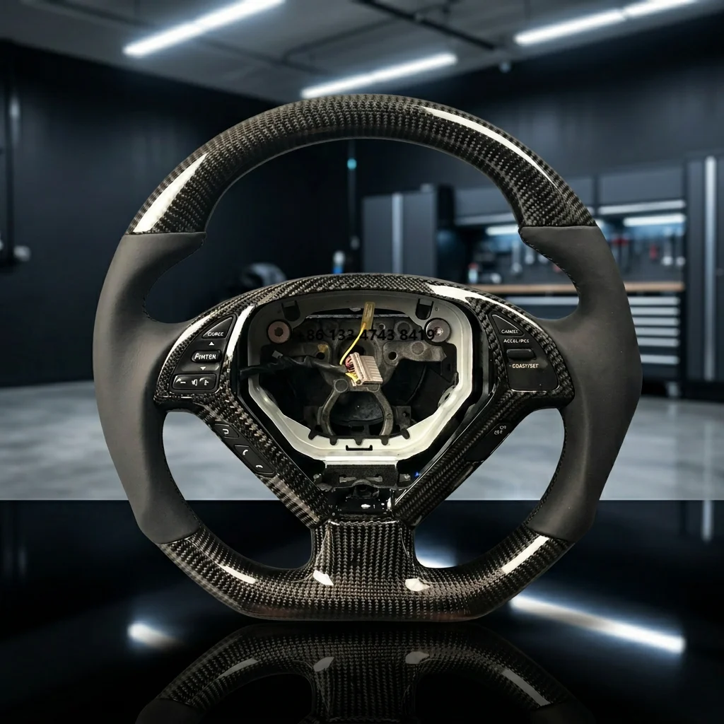 

Volante De Fibra De Carbono Premium Carbon Fiber Steering Wheel for Q60 and Carbon Fiber Combo