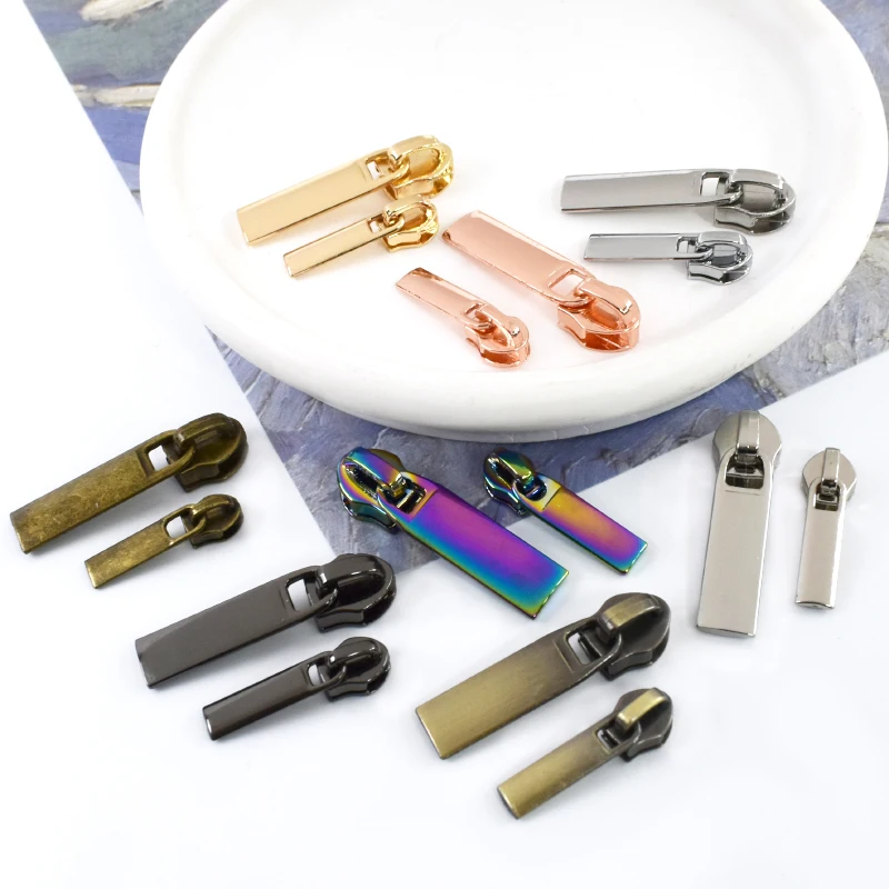Immagine: Cursori con cerniera da 10-50 pezzi per 3 #   5 #   Cerniere in nylon Piumino Tasca con cerniera Borsa per la testa Estrattore per zip Cursore Riparazione Accessori per cucire