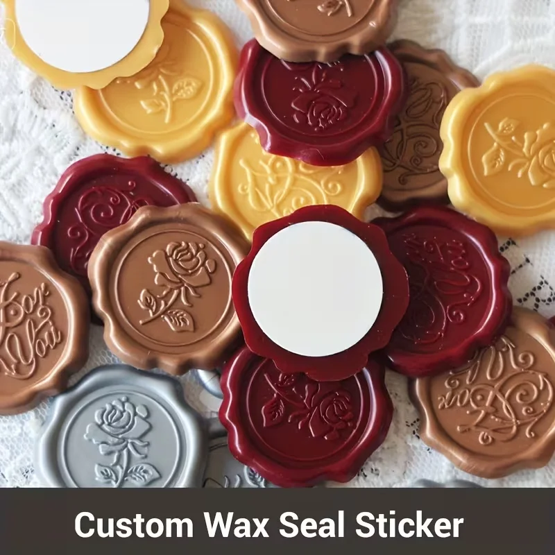 

50-300PCS Custom Wax Seal Sticker,37 Colors Wax Seals Self-Adhesive Backing,3CM Personalized Monogram Self Adhesive Wax Seals