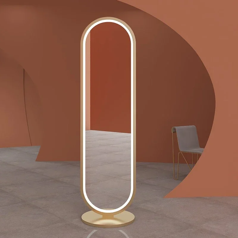 Mirrors Floor Makeup Mirror Room Design Portable Big Gold Full Body Standing Light Wall Arts Led Floor Espejos Decor Shower