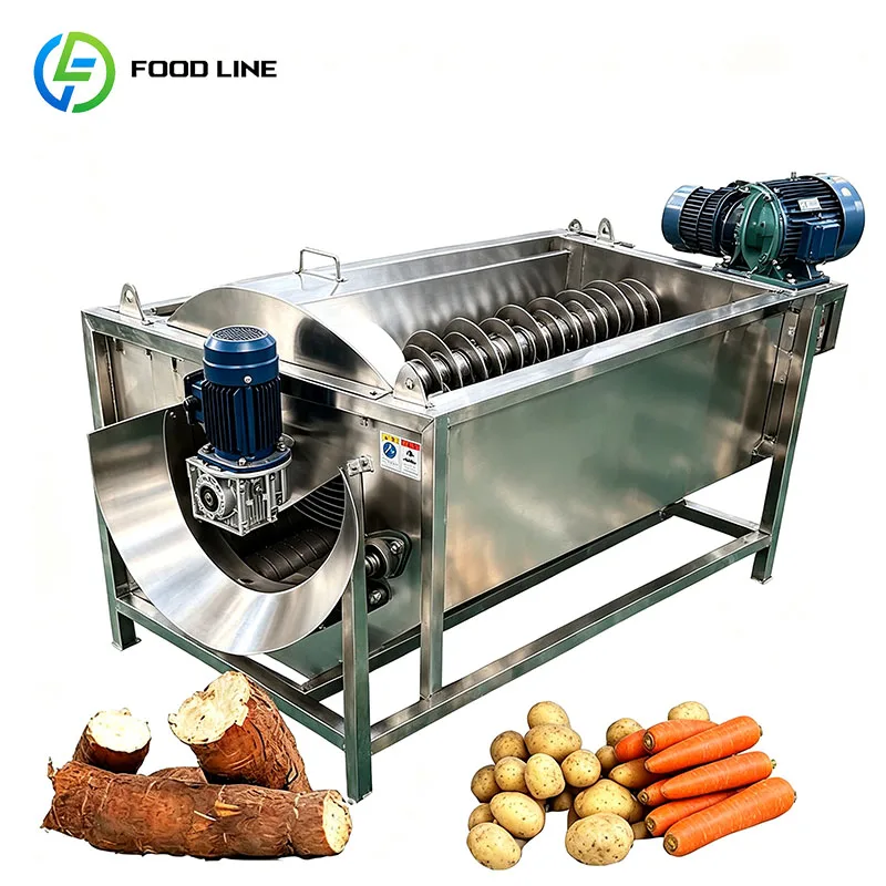 Automatic Root Crop Peeling Machine Cassava Potato Yam Taro Sweet Potato Carrot Vegetable Peeler Customized