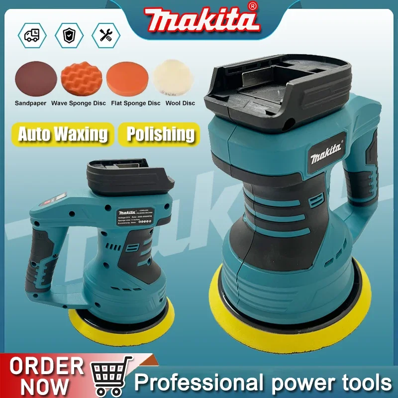 

Makita Cordless Car Polisher 8 Gears Adjustable Auto Electric Waxing Sanding Sealing Glaze Tool Rechargeable Polisher 20V