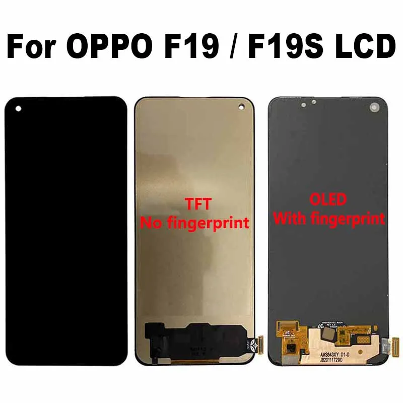 

For OPPO F19 CHP2219 CPH2219 LCD Display Touch Screen Digitizer Assembly For OPPO F19S CPH2219 CPH2223 LCD Replacement Parts