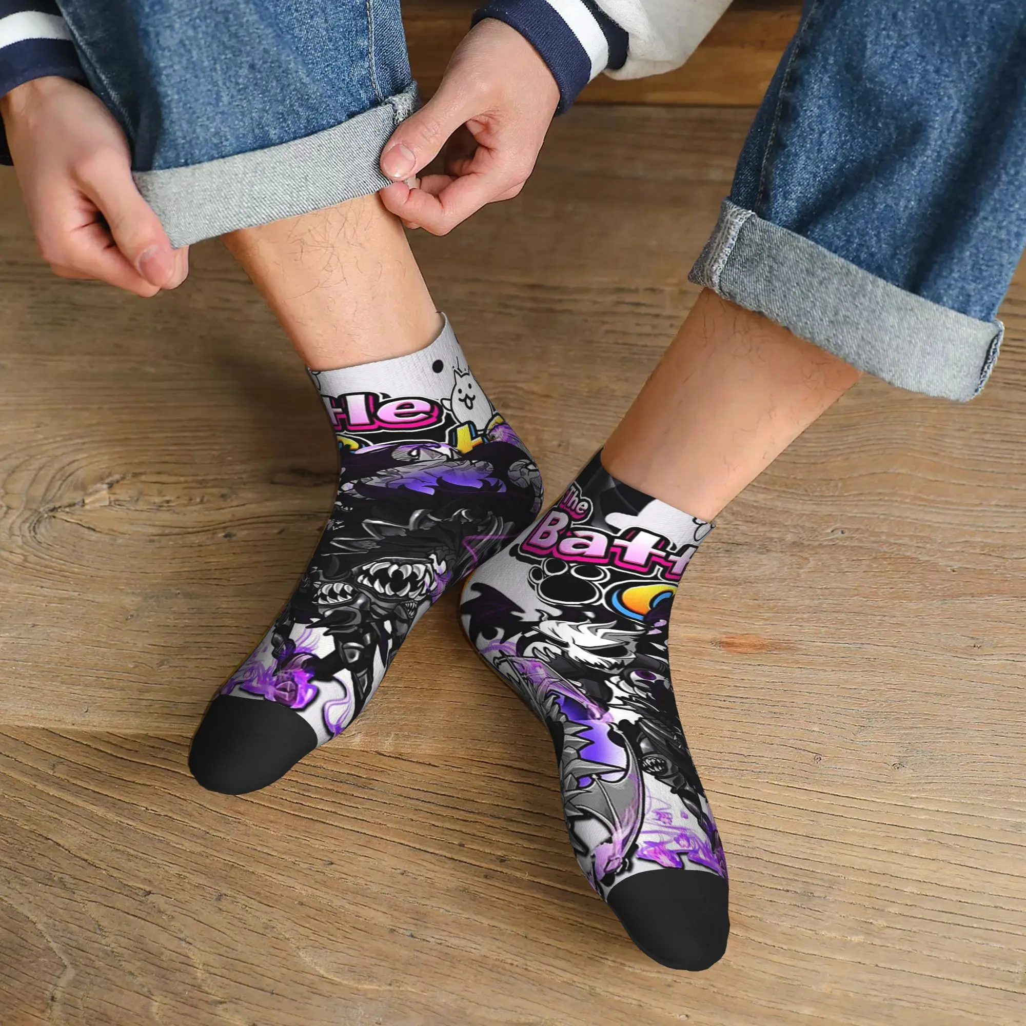 

All Seasons Battle Cats - Miko Mitama Socks Harajuku High Quality Crew Socks Fashion Stockings for Men Women Christmas Gifts