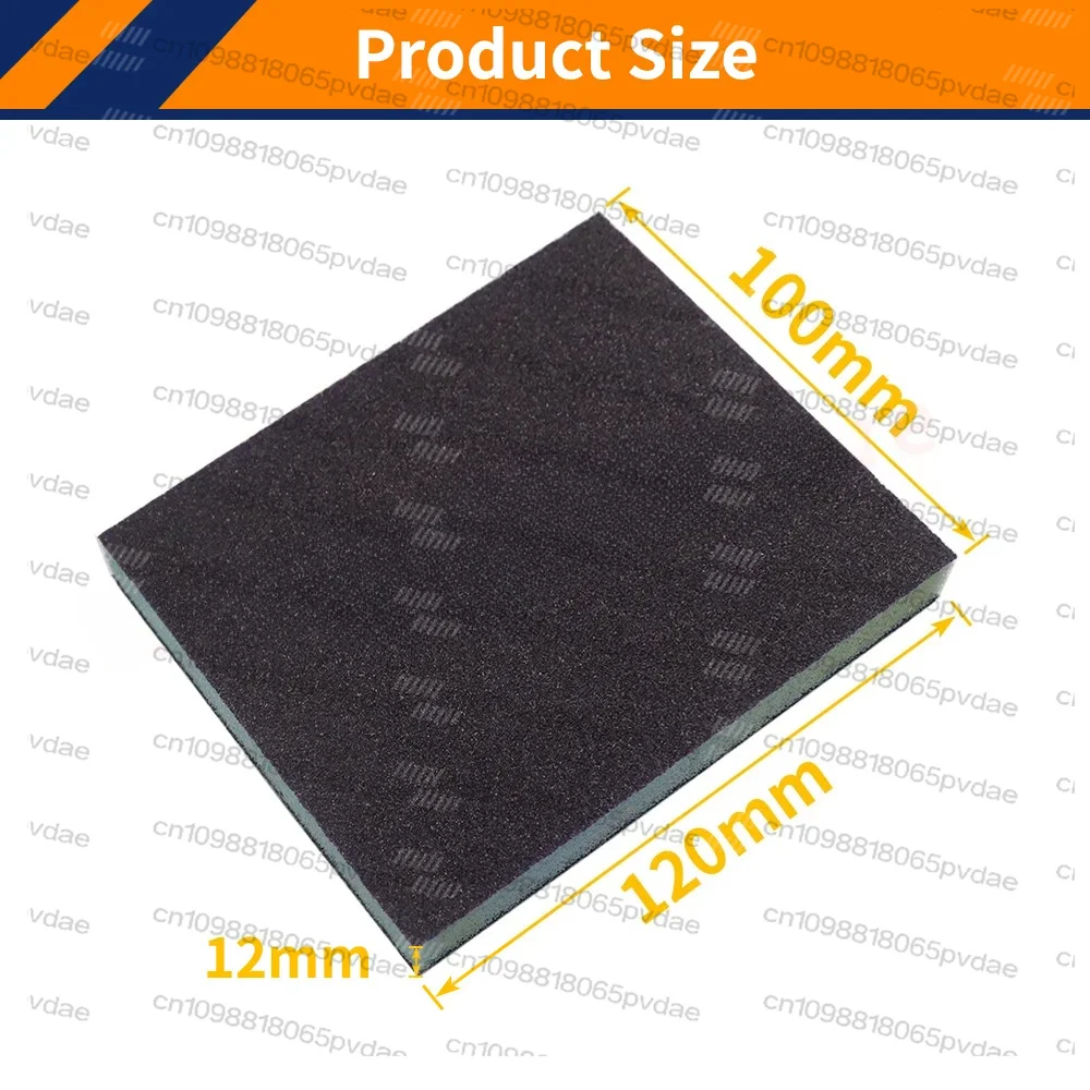 120x100mm Sanding Sponge Blocks Abrasive Pad 60-320 Grits, Washable and Reusable Sand Sponge for Drywall, Grinding Metal