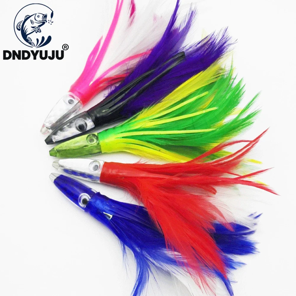 DNDYUJU 14cm/32g  Soft Rubber Squid Bait Fishing Lure Bass Jig Chatter Bait  Wobbler Rubber Skirt For Sea Fishing