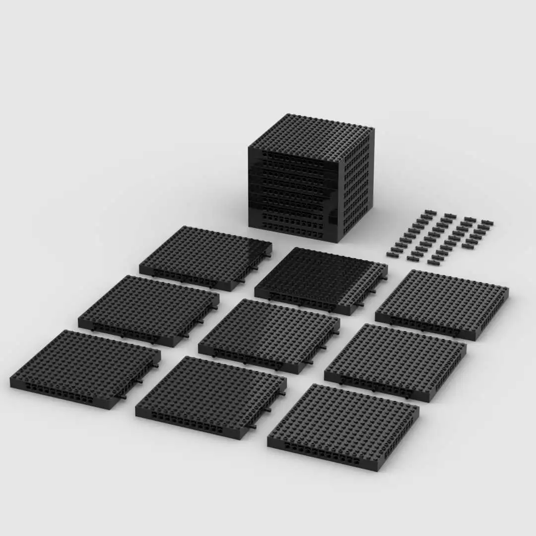 MOC Building Block Pixel Art Base Plate Specifications 65803 DIY Mosaic Painting Replacement Parts 9PCS  with 36PCS Pin 