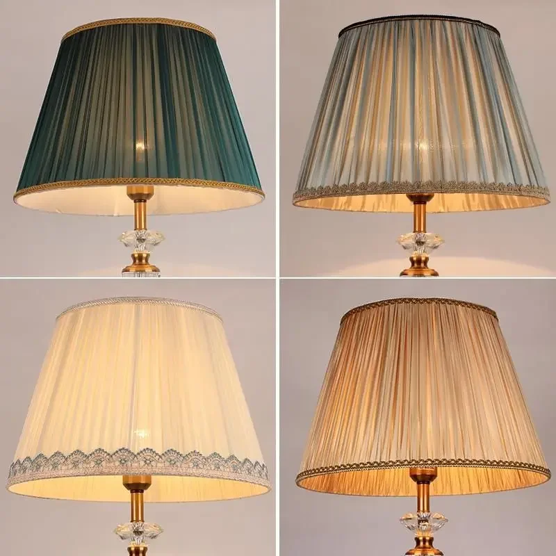 40cm cloth handmade lampshade for desk lamp floor light bedside pink light blue replacement single accessories fabric lamp cover