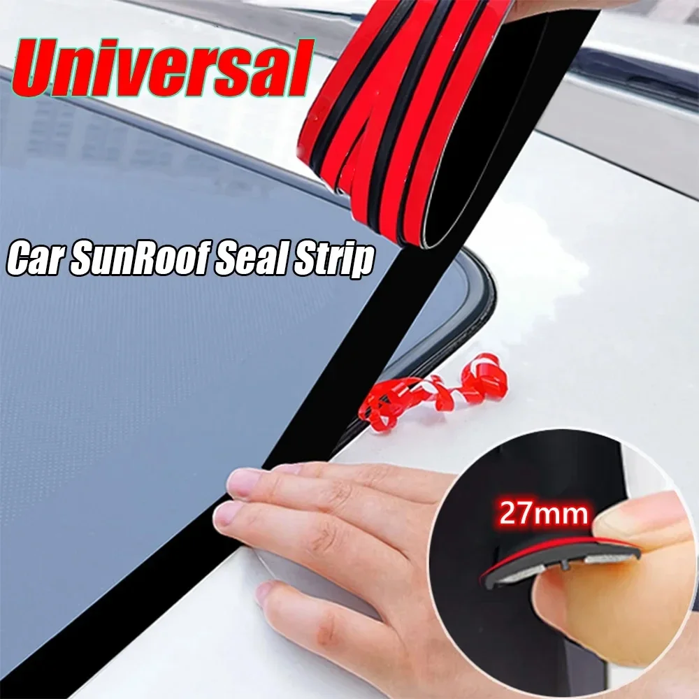 

27mm Rubber Car Seal Edge Strip T Shaped Sealing Strip for VW BMW E90 Auto Roof Windshield Sealant Protection Noise Insulation