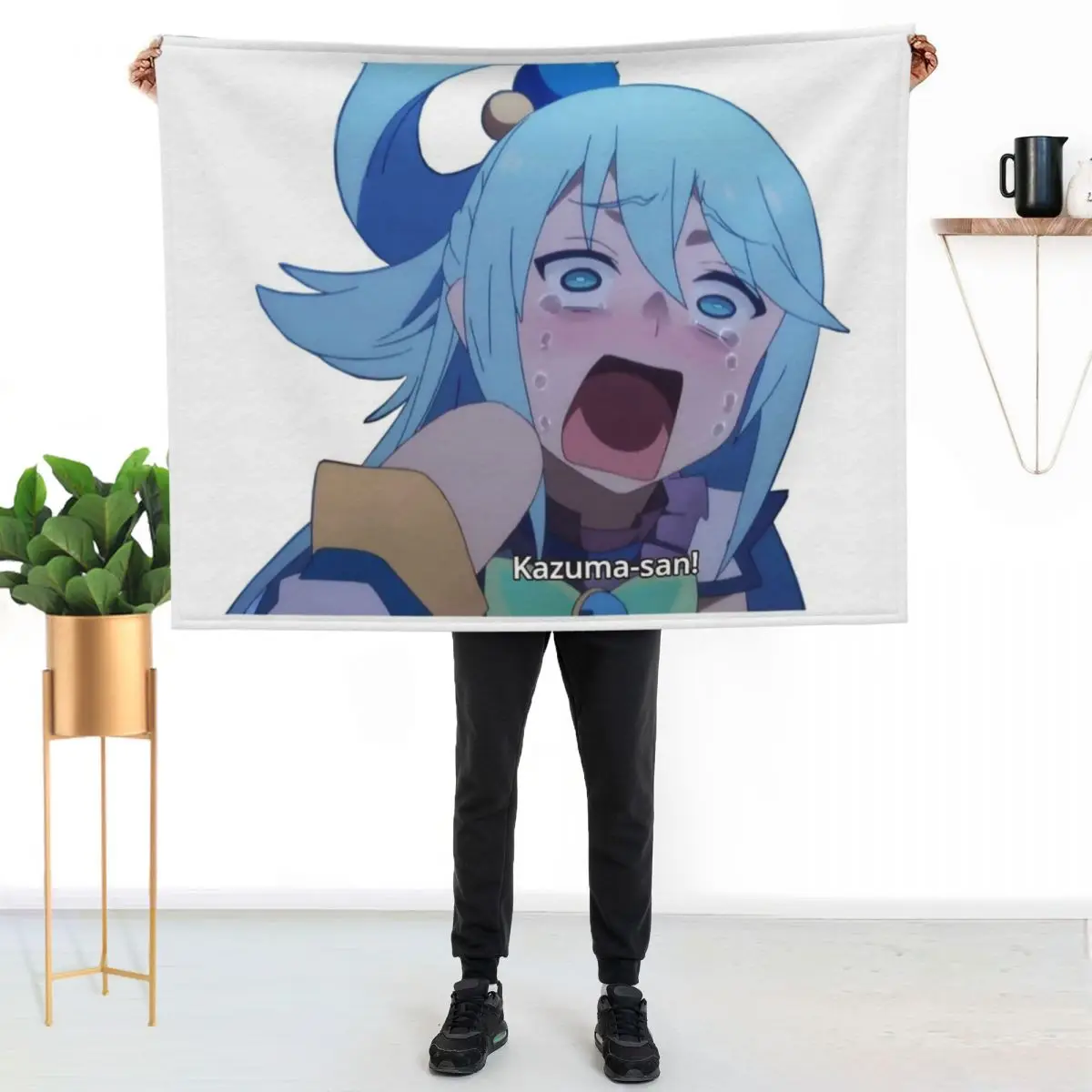 

Aqua Screams Throw Blanket Modern Design Soft Blanket for Home Decor