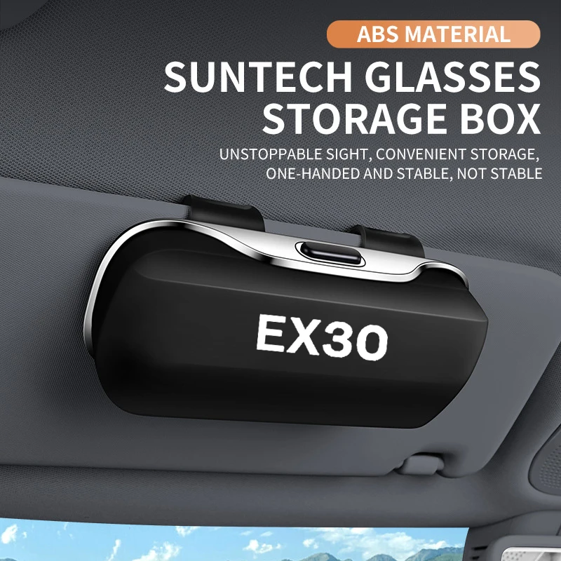 

For Volvo EX30 Key Case Key Cover Phone Holder Interior Parts Accessories Car Visor Sunglasses Car Glasses Case Box Clip 2025