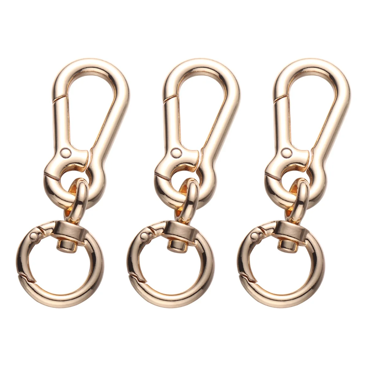 

3 Pcs Pet Traction Rope Spring Coil Keychain Shoulder Strap Buckle Multifunction Replacement Accessories Buckles for Straps