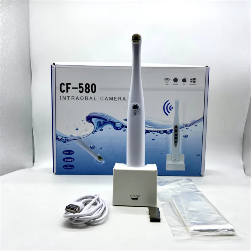 Одобренная CE беспроводная камера CF-580 5G Wi-Fi 13 MEGA Pixels с цифровым просмотром внутриротовая ультратонким мини-объективом и 8 светодиодными Фото №3