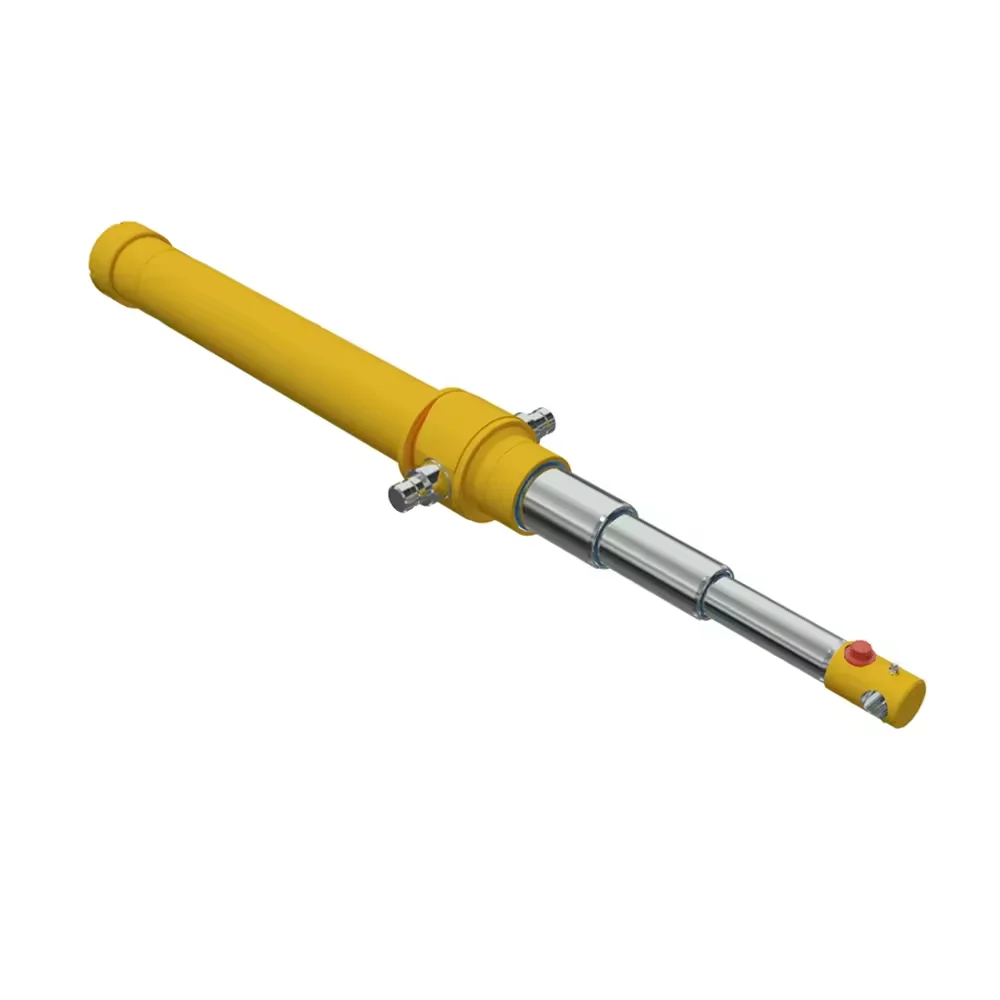 Cylinder Dump Trailer Hydraulic Scissor Crane Kit Dump Trailer Single Action 3 Stage Telescopic Hydraulic