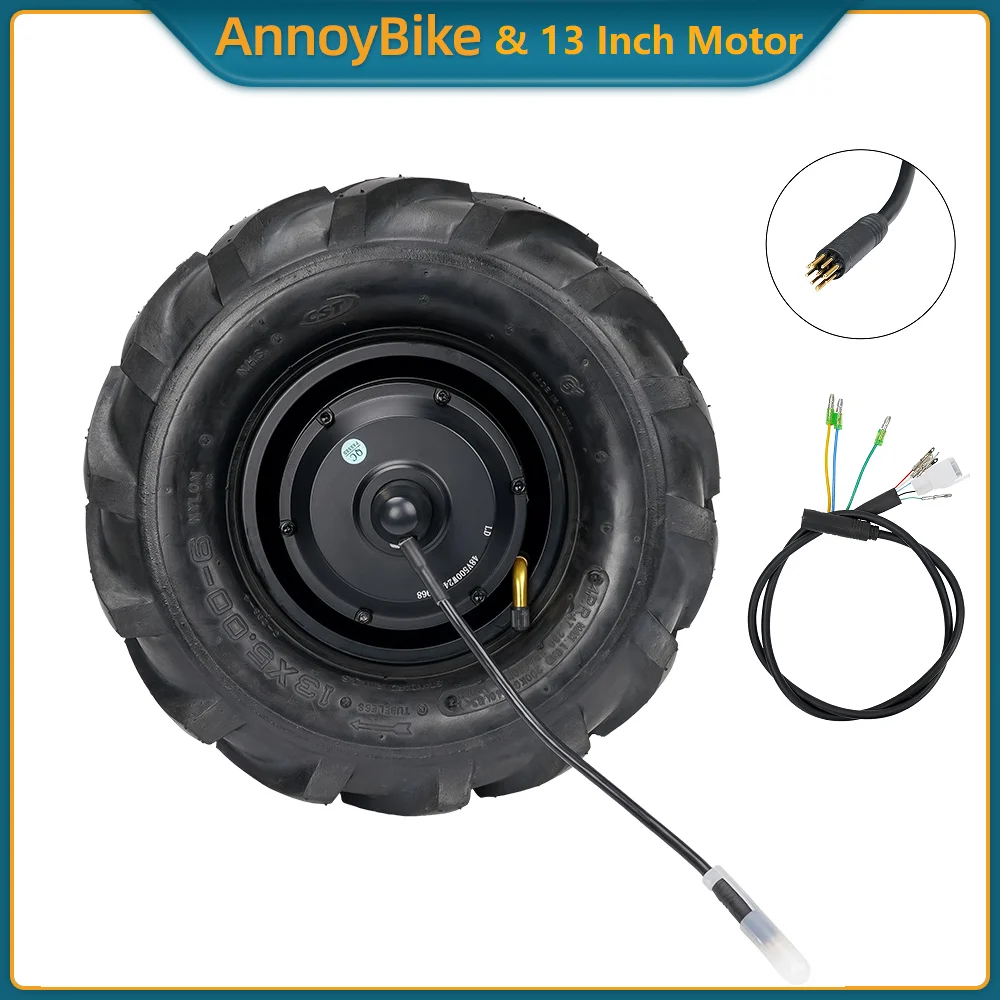 13 inch wheel hub motor 24V250W36V350W48V500W high torque electric unicycle motor UTV motor matching sprocket off-road tire