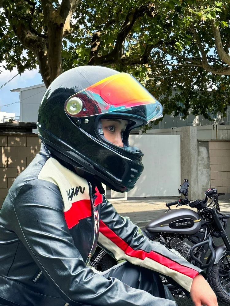 Factory Direct,3C&DOT Retro Helmet - Fiberglass, Visor, Quick-Release,