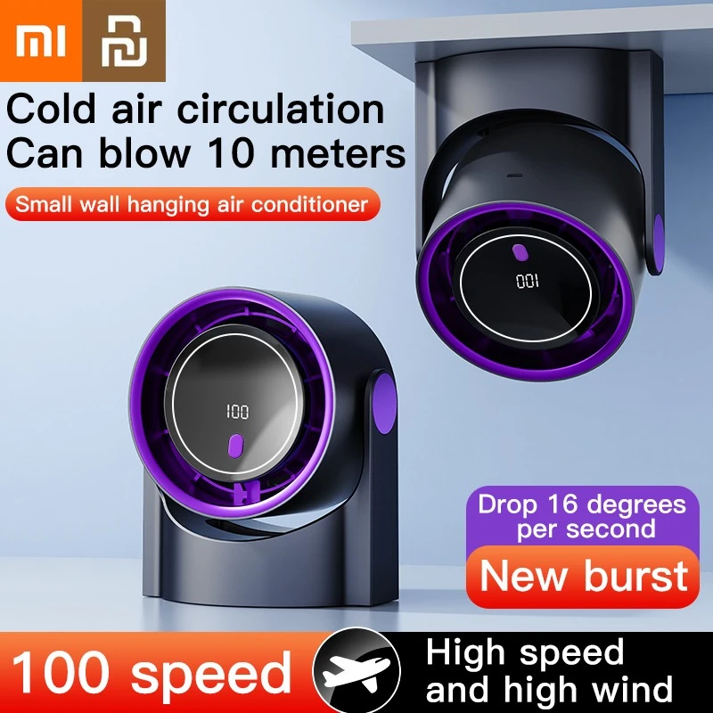 

Xiaomi Youpin Smart Electric Fan Usb Multifunction Bladeless Fan Desktop Silent Wall Mounted Ventilator Fan Home Office Camping