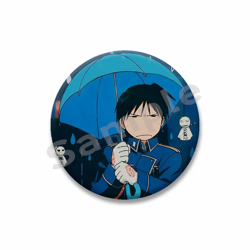 Fullmetal Alchemist Anime Icon Button Pins Tinplate Brooches on Backpacks Clothes Edward Alphonse Badge Jewelry Accessories Gift