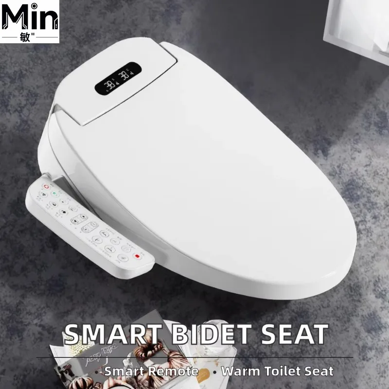 Advanced Intelligent Remote Control Bidet Seat Heated Multi-Voltage Plastic Toilet Seat Cover with 1 Year Warranty