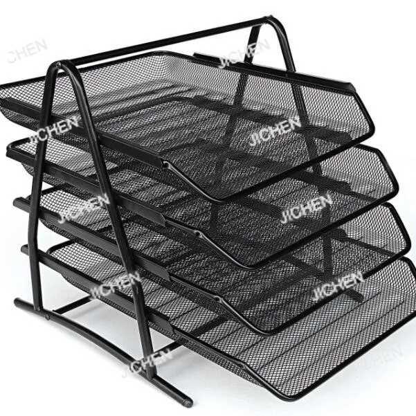 

Новый выдвижной металлический трехъярусный лоток для файлов, настольный органайзер для документов формата А4, многоуровневая подставка для файлов.