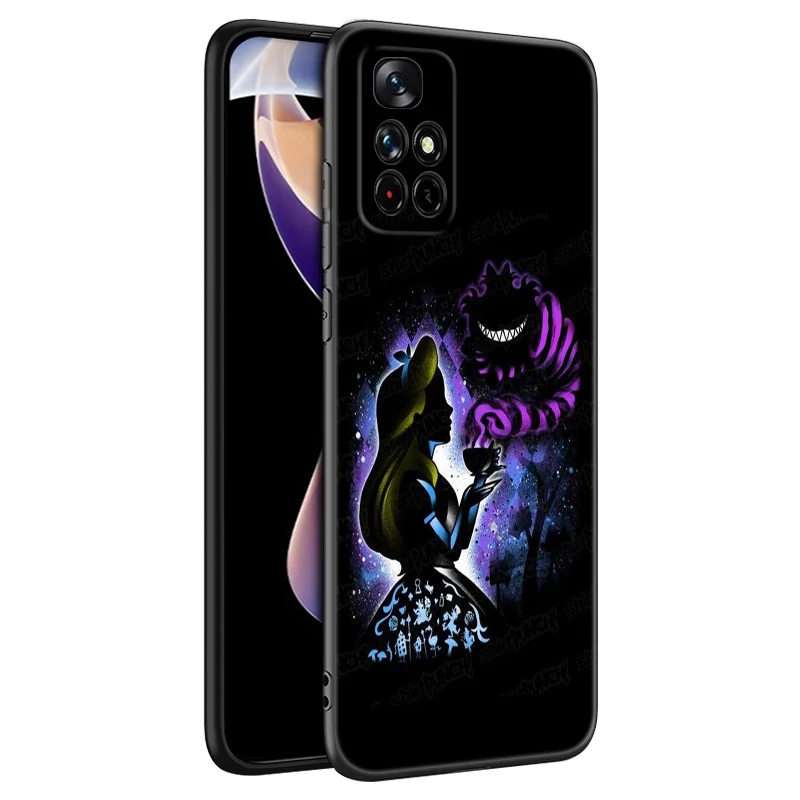 Disney Cartoon Princess Black Silicone Phone Case For Xiaomi Redmi Note 9 10 11 12 13 Pro Plus 11S 4G 11T 5G 9S 10S 12S