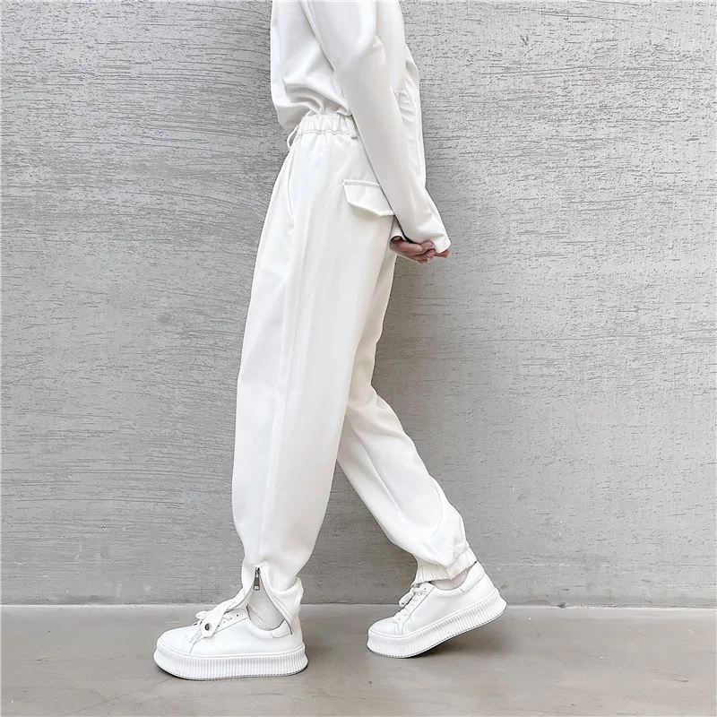 Summer New Korean Fashion Joker Bunched Trousers Spring Men's Loose Casual Suit Pants Hair Stylist Trend Male Jogger Sweatpants