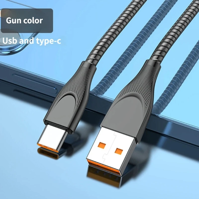 Metal Braided Cable USB To Type C 65W Power Delivery Convenient Charging Type C K1KF