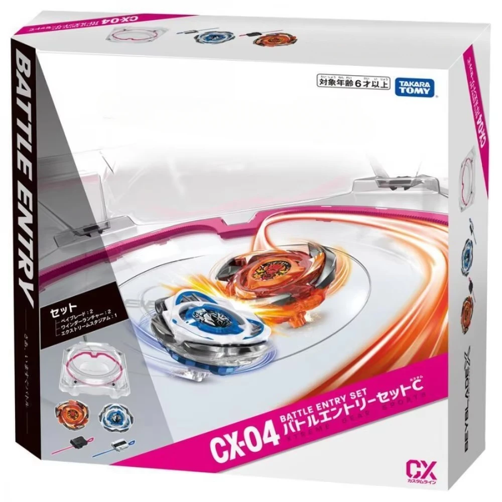 Original TakaraTomy Whipping Top Bey X CX-04 Battle Entry Set Kreisel Spielzeug für Jungen CX-04