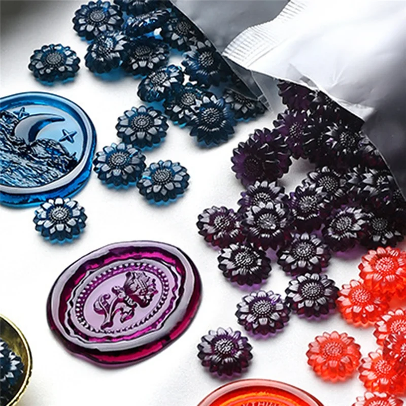 A59E-Sunflower полупрозрачный лак из частиц воска DIY свадебное приглашение ручной учет поздравительная открытка материал для украшения