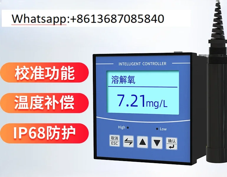 Online Fluorescence Dissolved Oxygen Detector, Freshwater Probe Sensor RS485 for Aquaculture Industry