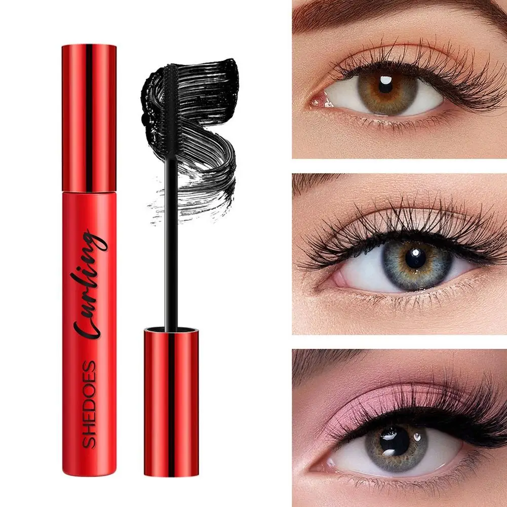 Silk Fiber Matte Mascara Makeup Ultra-Fine Brush Waterproof Curling Natural Lashes Mascara Lengthen Eyelash Fast Dry Eyes Makeup
