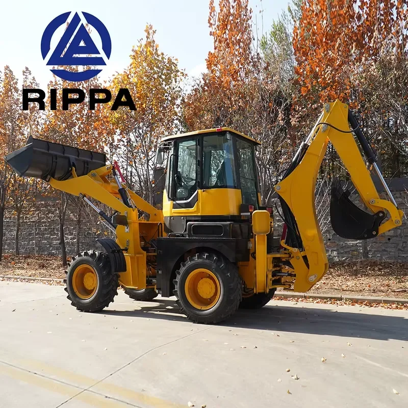 4 Wheel Drive Mini Backhoe Excavator Loader Engine Motor Pump PLC-High Efficiency Construction Equipment CE ISO EPA Certified