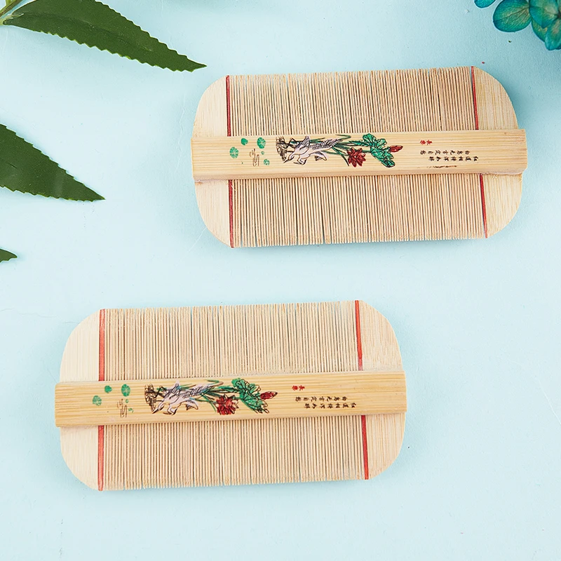 (N) 1Pcs Double Sided Handmade Lice Comb Remove Itching Scraping Head Flea Cootie Comb