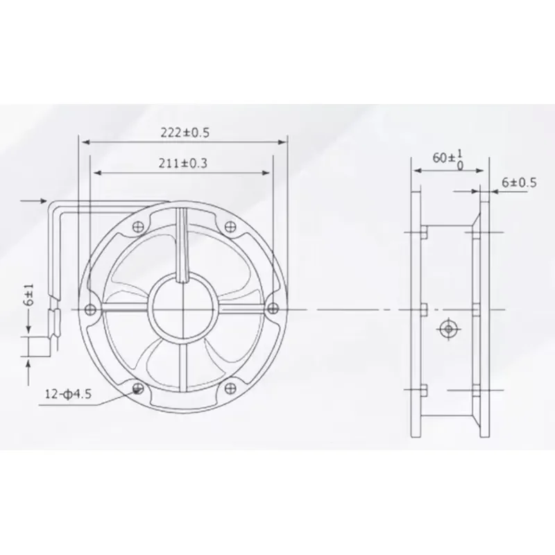 For QVKS Kangshuang KS2206HA2-T5B electric cabinet box cooling fan 230V 22060 cooling fan 22CM