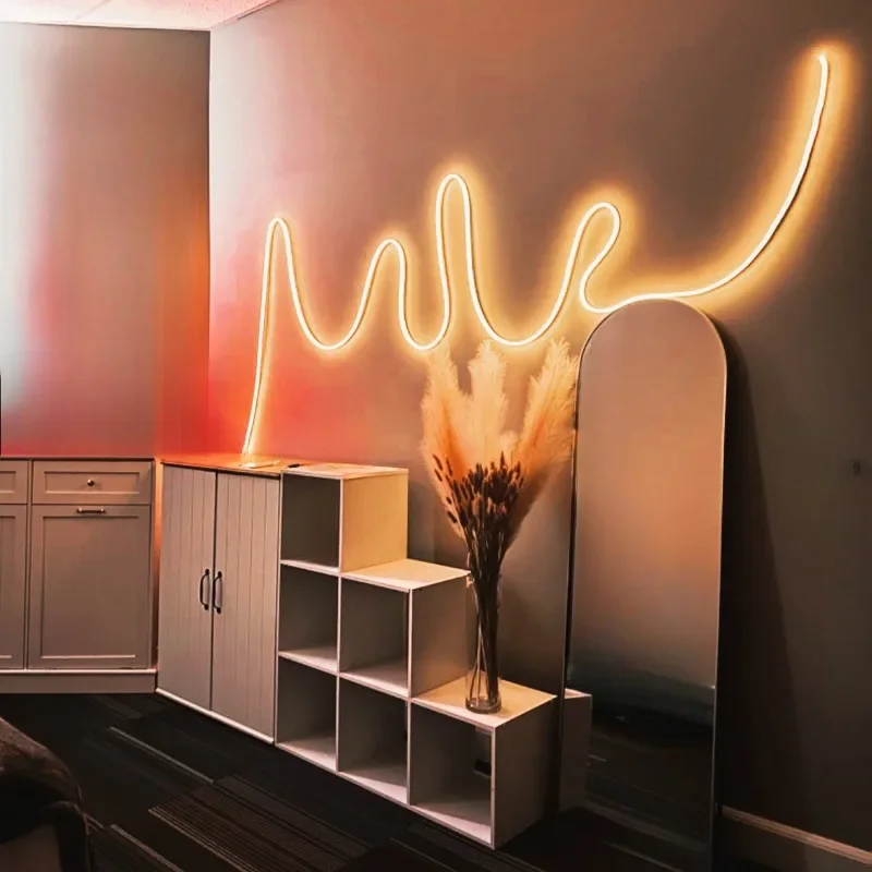 3M Silicone Neon Rope Light Music Sync DIY APP MeRGBW Multicolor Chasing Strip Tape for Room Wall Decor Neon LED Strip Light