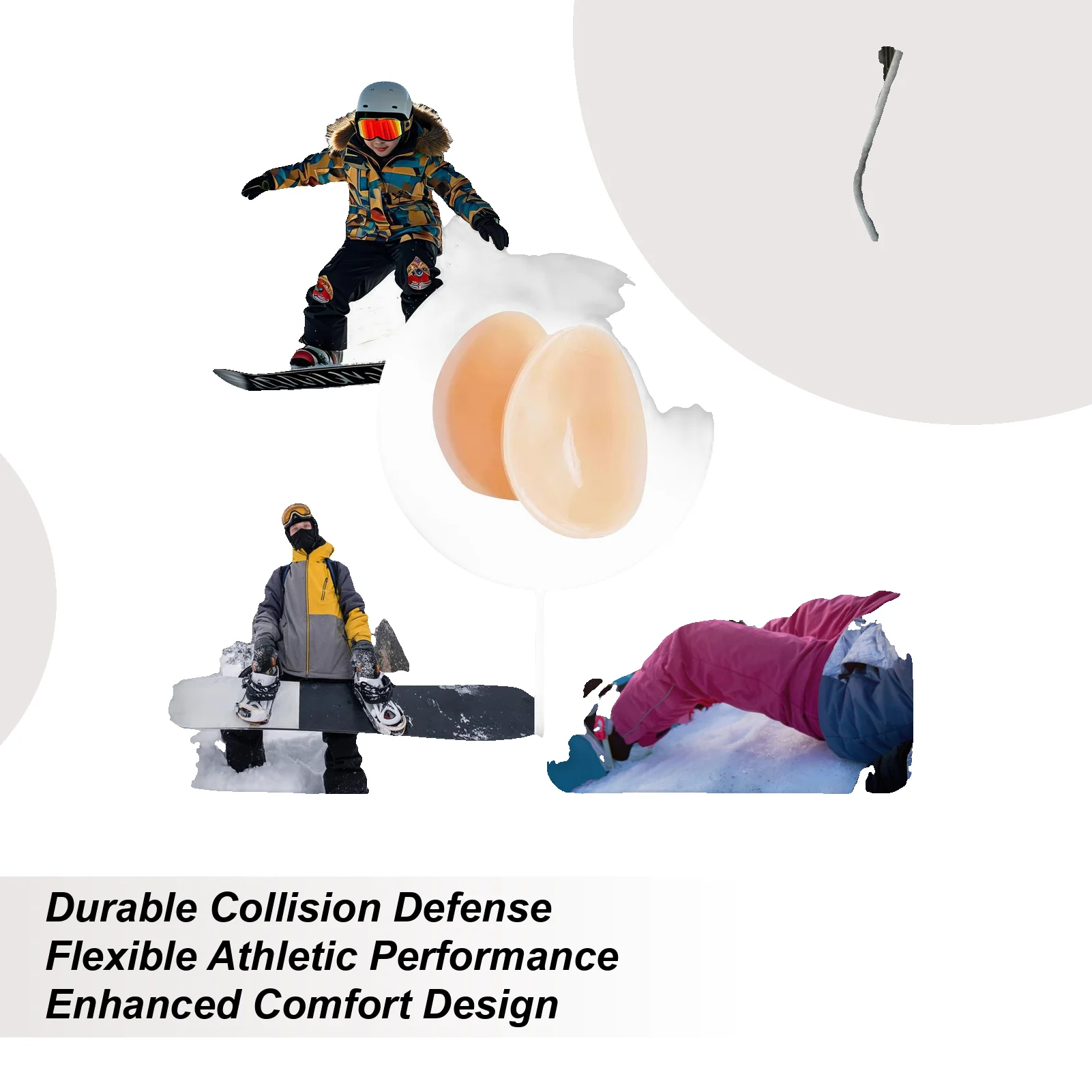 

Silicone Knee Pads Reusable Washable Silicone Adhesive Unisex Skiing Protective Gear Knee Pads For Ice Skating Workout Dancing