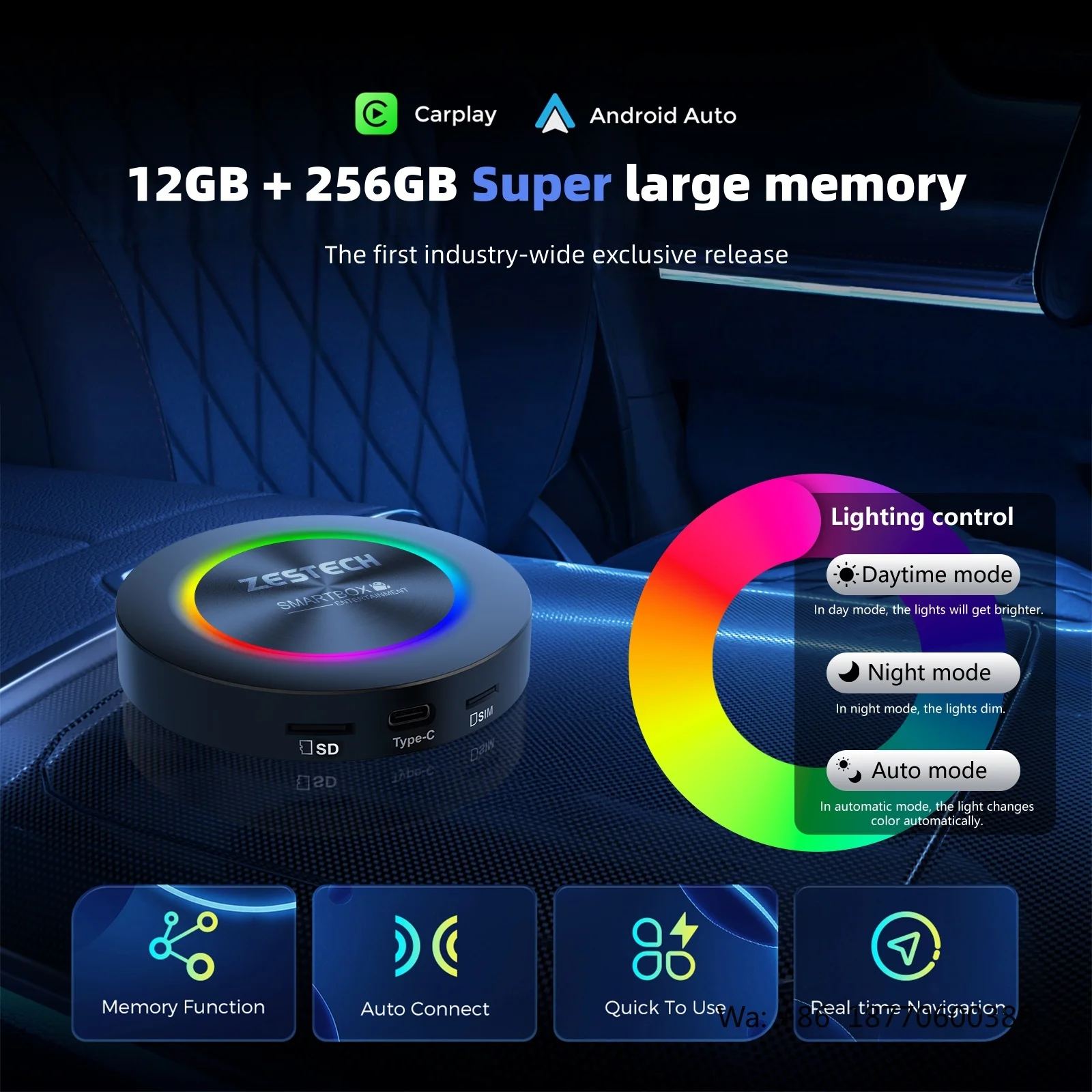 2025 Ai Box 12+256GB Qualcomm 6350 Android 15 Carplay Youtube Netflix Video Carplay Android Auto Wireless Adapter Ai Android Box