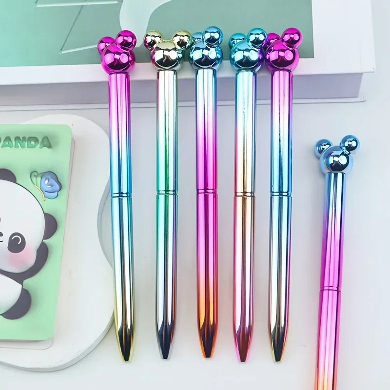 Random 1pc/3pcs Disney Mickey ballpoint pen, smooth writing, party gifts, student and office supplies, cute gradient neutral pen