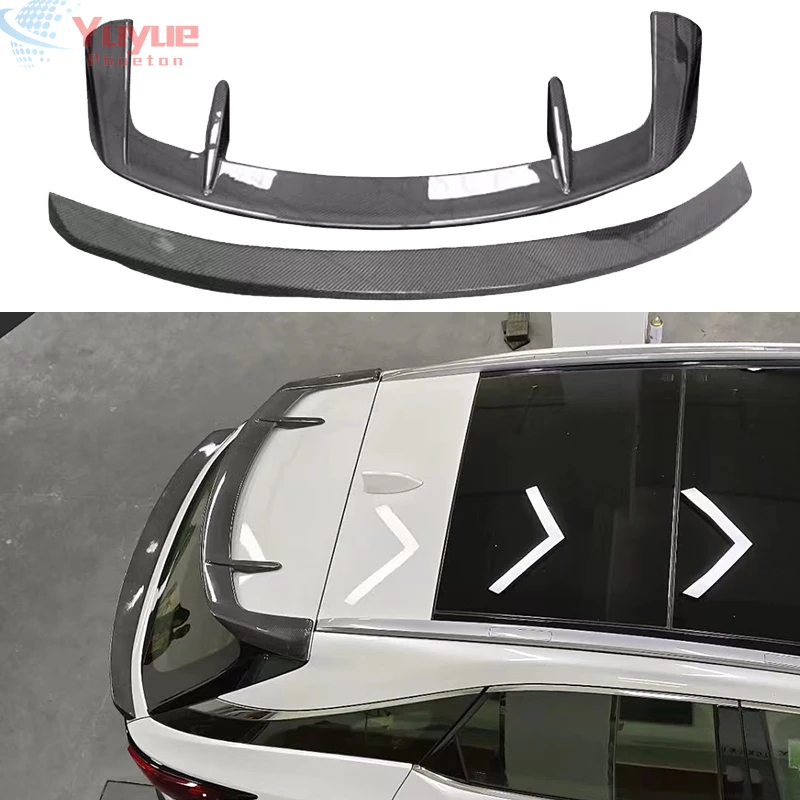 For Lexus RX 350 450 500 Black Carbon Fiber Trunk Lid TRD Center Wing Car Spoiler Decoration 2023 Accessory Modification FRP