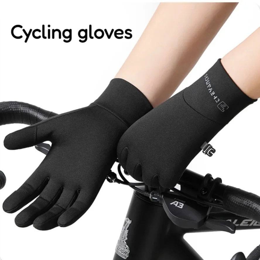 Vollfinger-Winter-Thermo-Touchscreen-Fahrradhandschuhe, wasserdicht, rutschfest, für Outdoor-Reiten, Laufen, Skifahren, Angeln, Männer und Frauen
