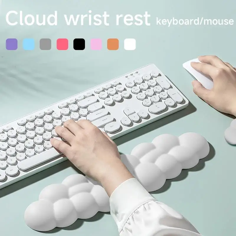 1Set Cloud Shape Wrist Rest Pad Soft Pad Anti-Slip Desk Mat Memory Foam Practical Replacement Part And Accessory Mouse Wrist Pad