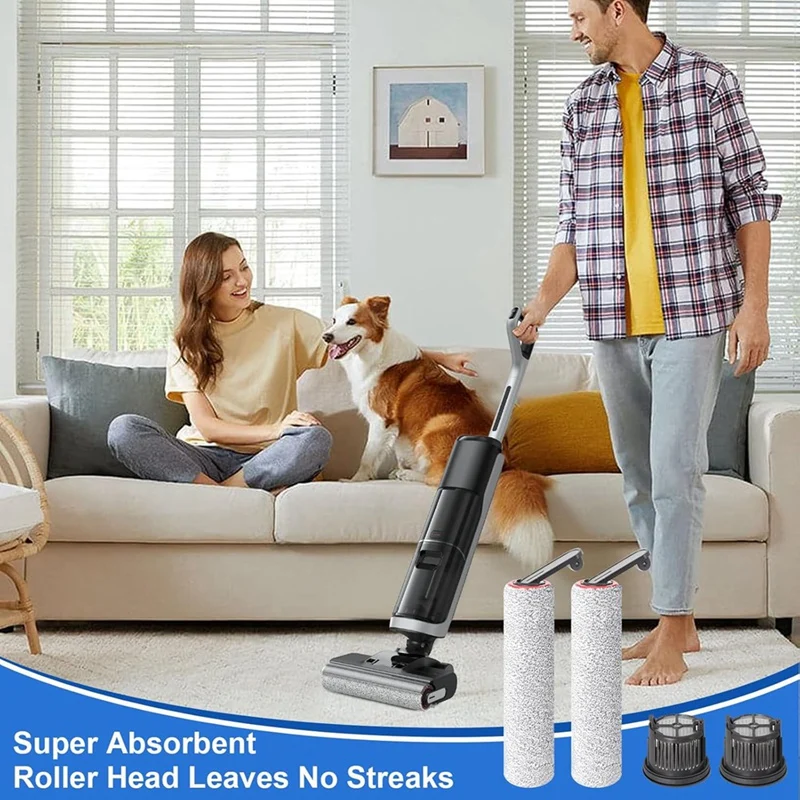 Cepillo de rodillo y filtros Hepa para Dreame H14, accesorios de repuesto para aspiradora en seco y húmedo