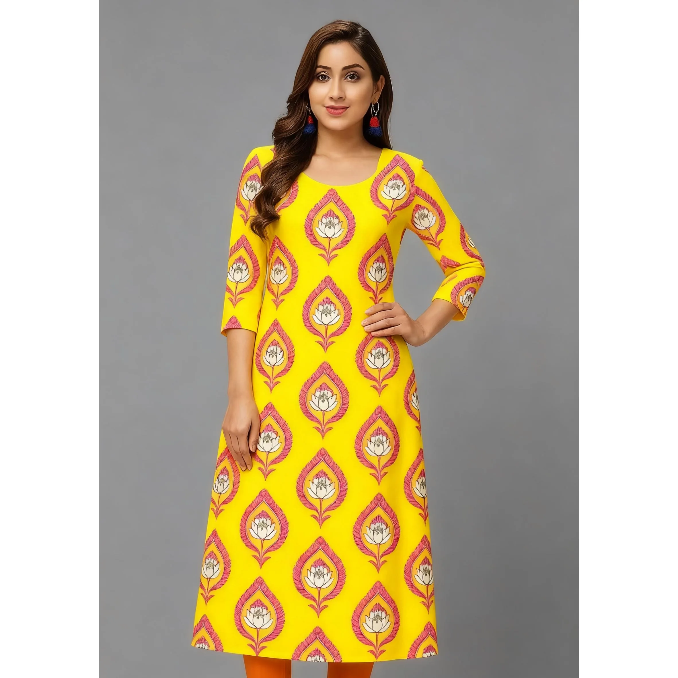 المرأة المسلمة عارضة عصرية مريحة أنبوب مستقيم عارضة العرقية الطاووس النمط الوطني Abito Donna Musulmana #5