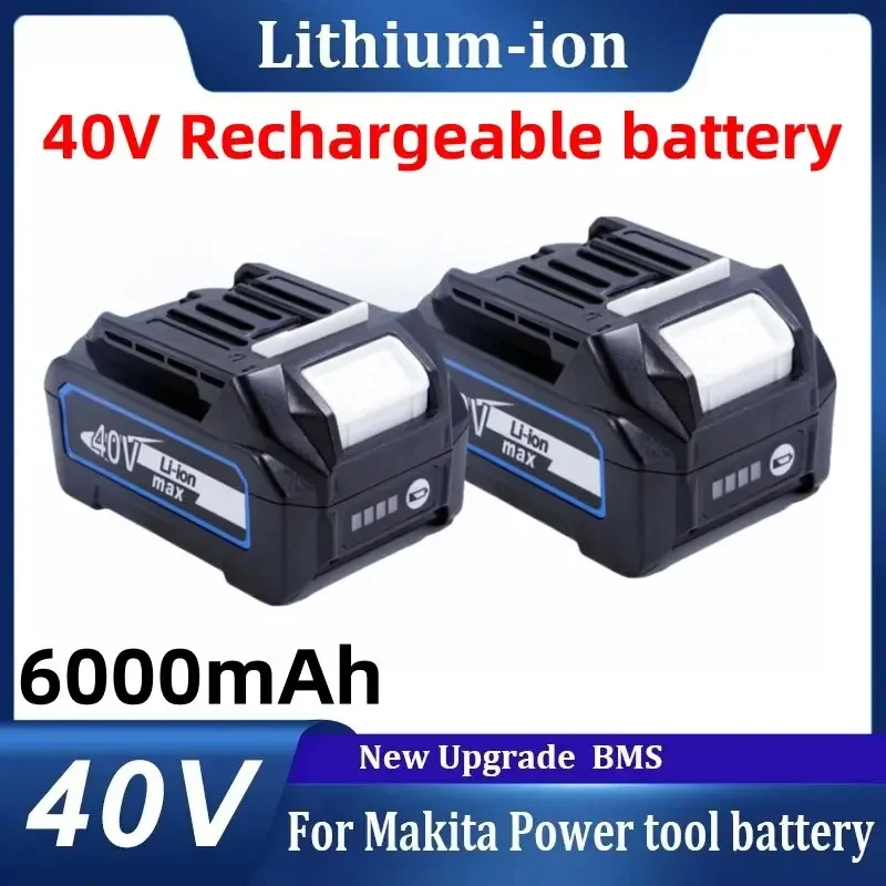 FOR Makita 40V Battery drill screwdriver, lithium-ion battery for XGT 40V BL4025 BL4040 BL4020 BL4050,6.0Ah rechargeable battery