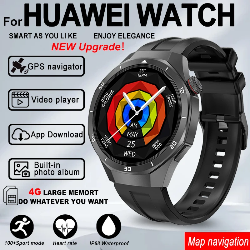 

2025 New Original for Huawei Watch 5 Pro Smart Watch Men Hot 4GB Memory 100+sport Mode Tracker HD AMOLED Screen smartwatch Women