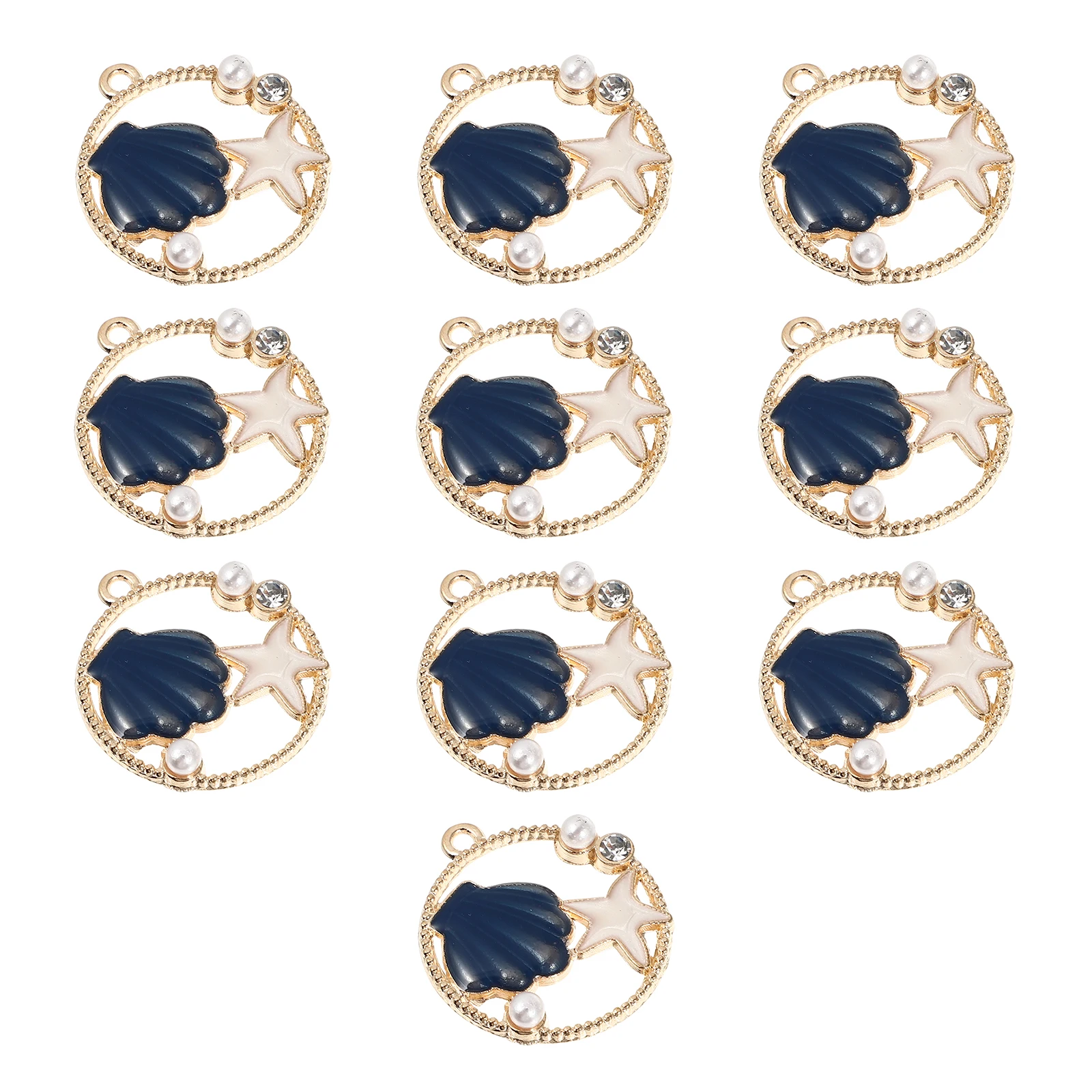 

10 Pcs Charms Blue Decorative Jewelry Charms Pendant DIY Necklace Bracelet Jewelry Accessories Craft Supplies