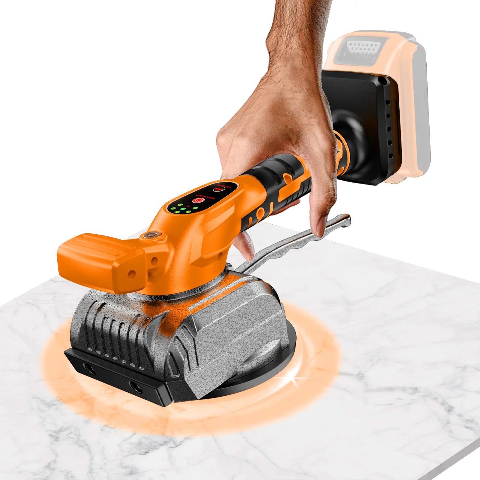 Máquina Niveladora de Azulejos por Vibración para Batería DEWALT 18, Herramienta Vibradora de Azulejos Ajustable de 5 Velocidades para Pisos, Paredes y Hogar