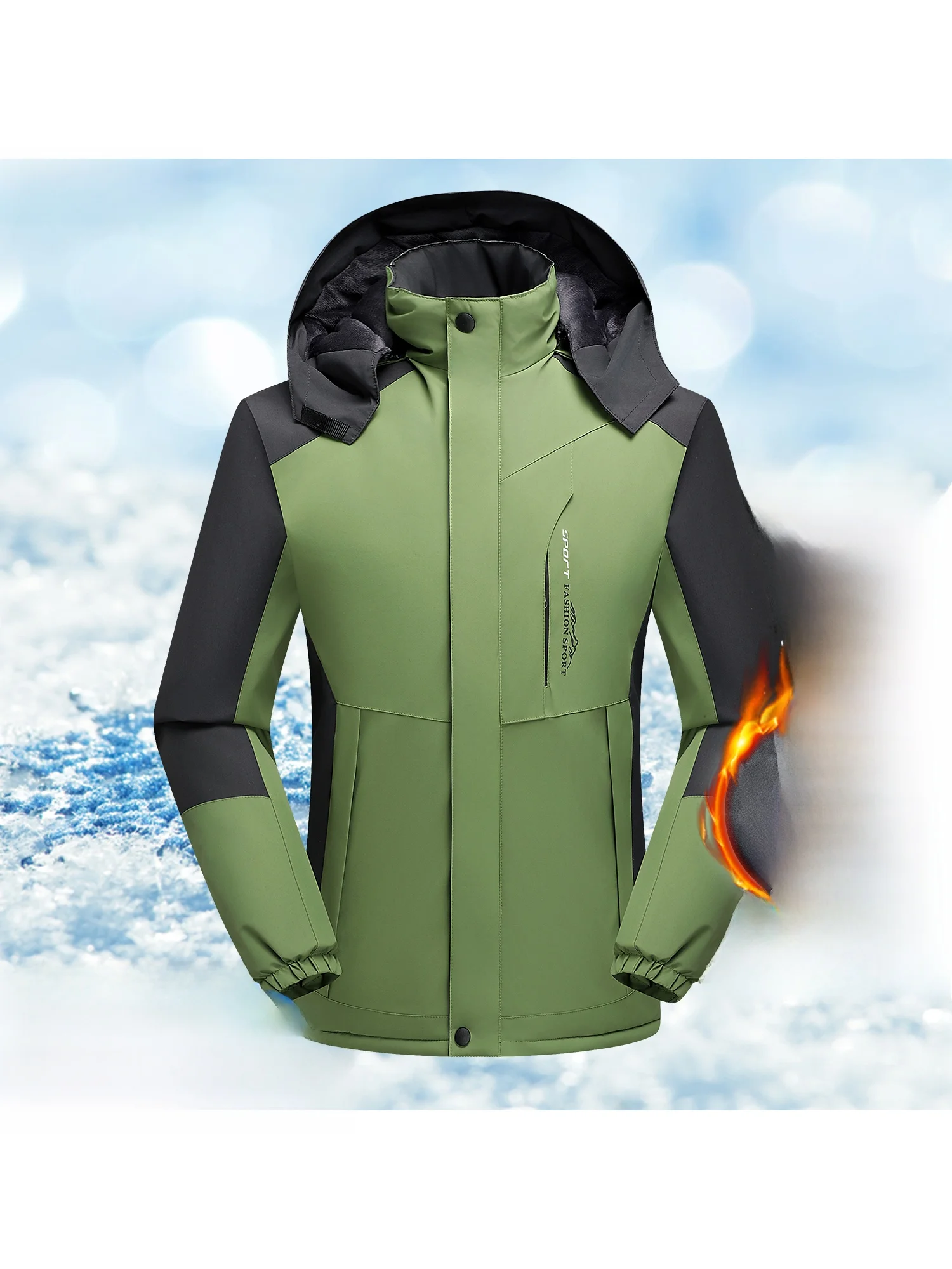 

Мужская утепленная хлопковая куртка на флисовой подкладке, зимняя теплая парка большого размера для активного отдыха, удобная для путешествий, на молнии