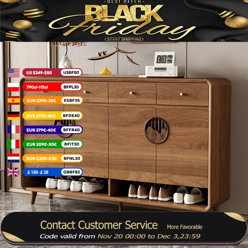 

Natural Wooden Shoe Cabinet Modern Waterproof House Luxury Hallway Shoe Rack Living Room Drawers Zapatera Organizador Furniture