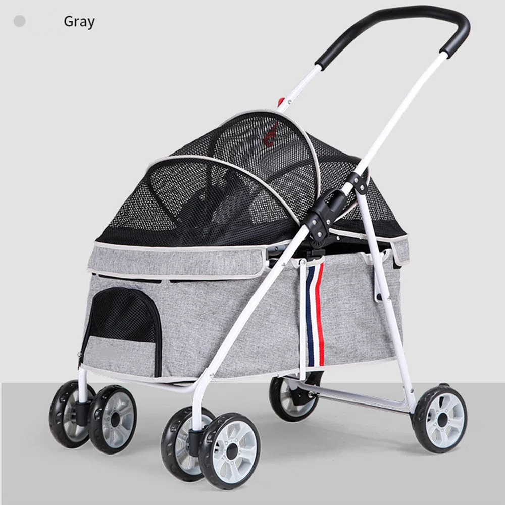 Easy Folding pet supplies manufacturers direct sale  Pet Stroller with 4 wheel carts